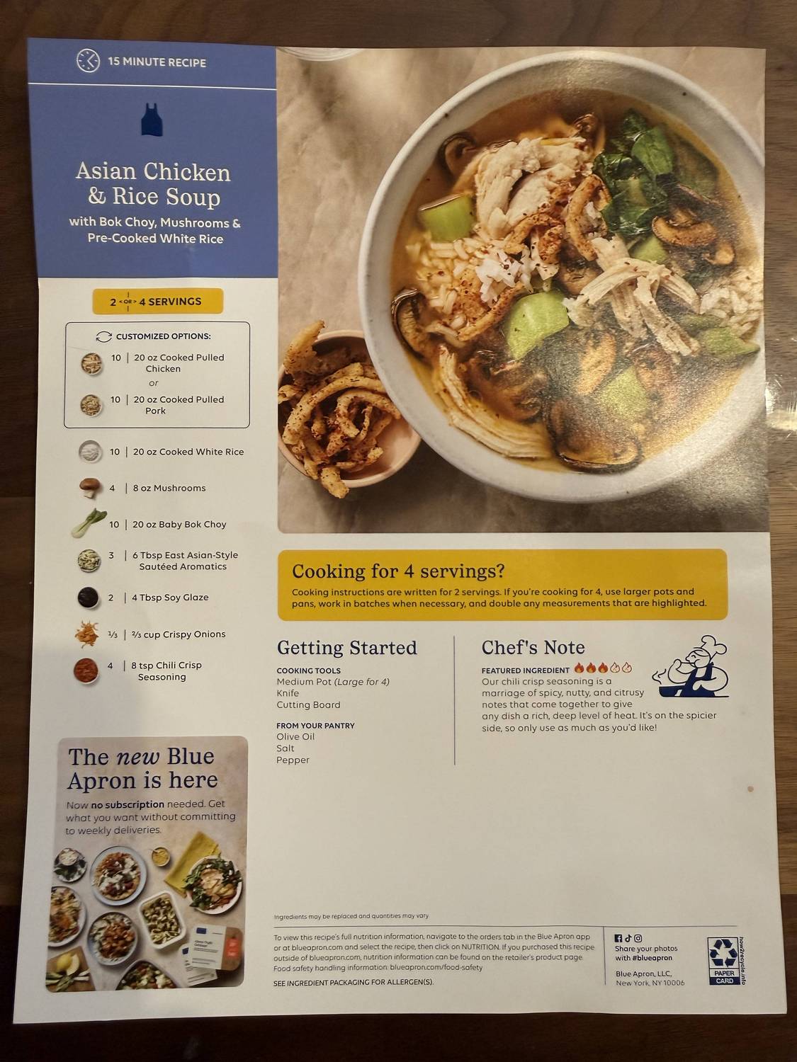 Recipe card front