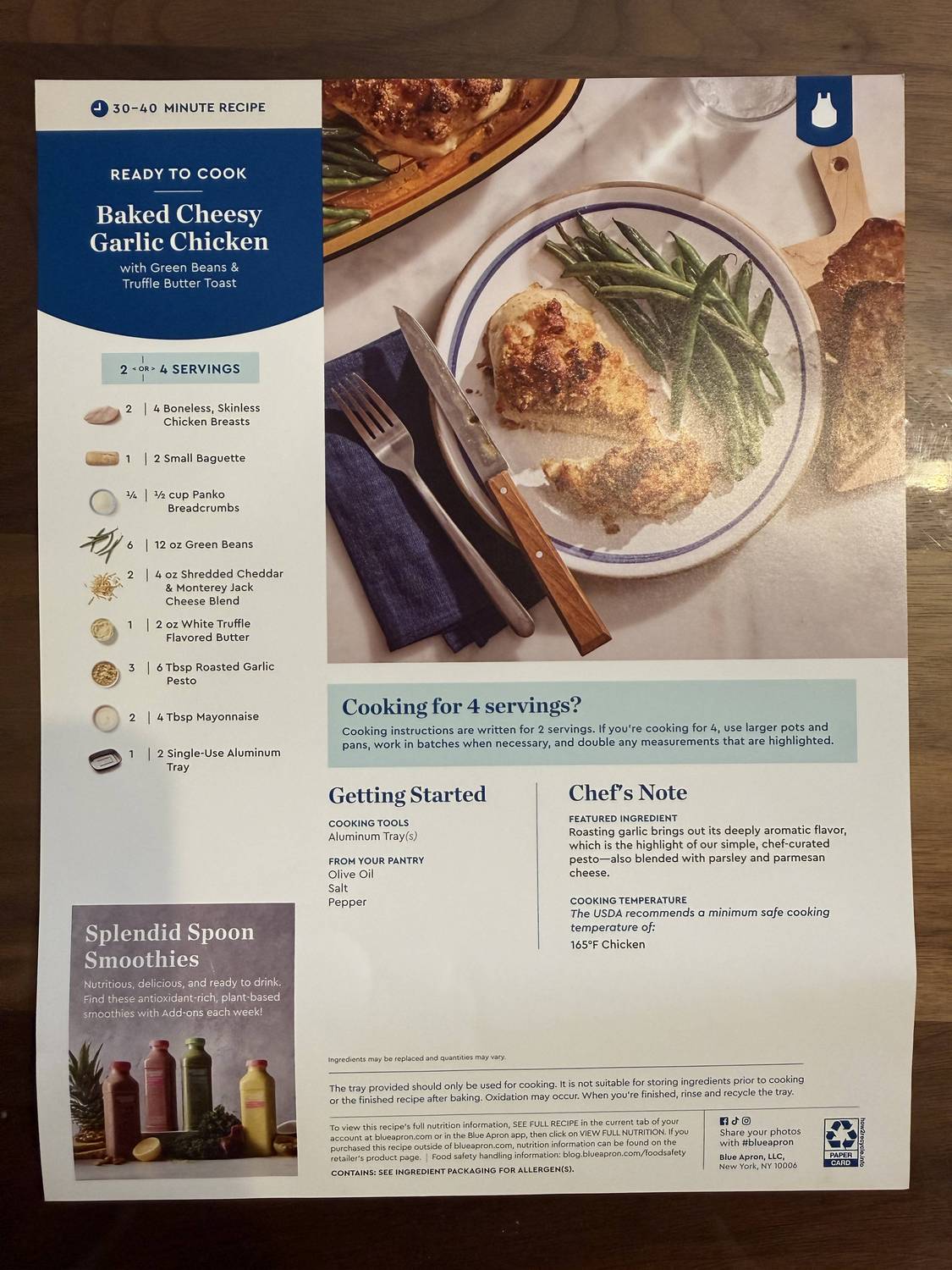 Recipe card front
