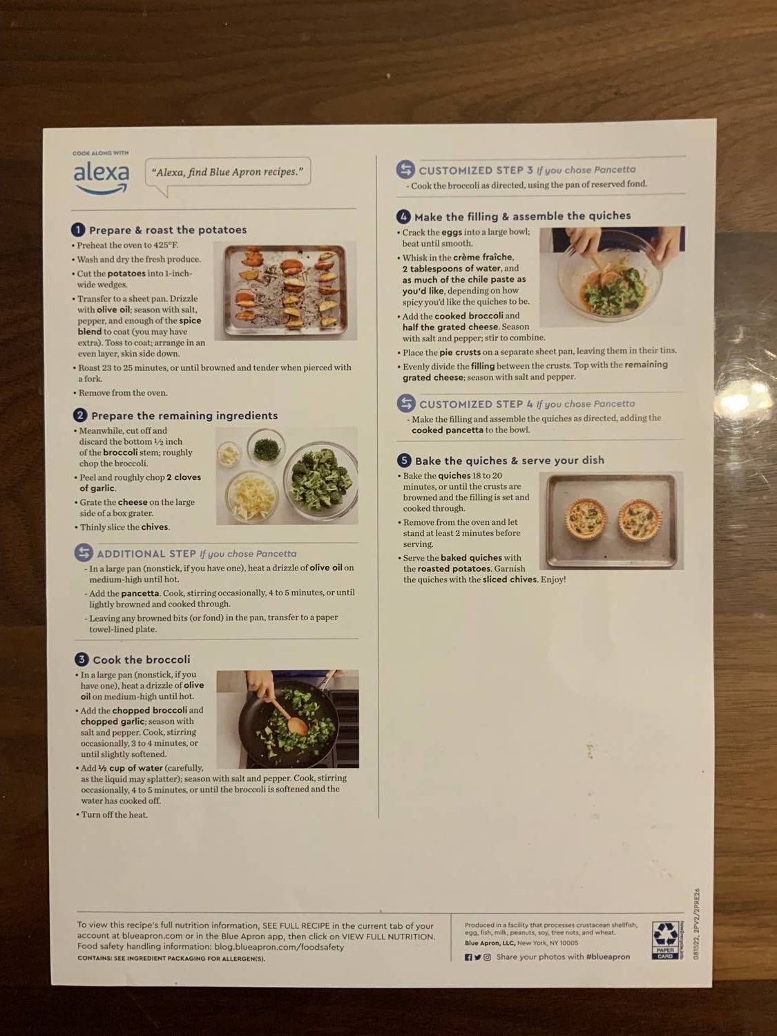 Recipe card back