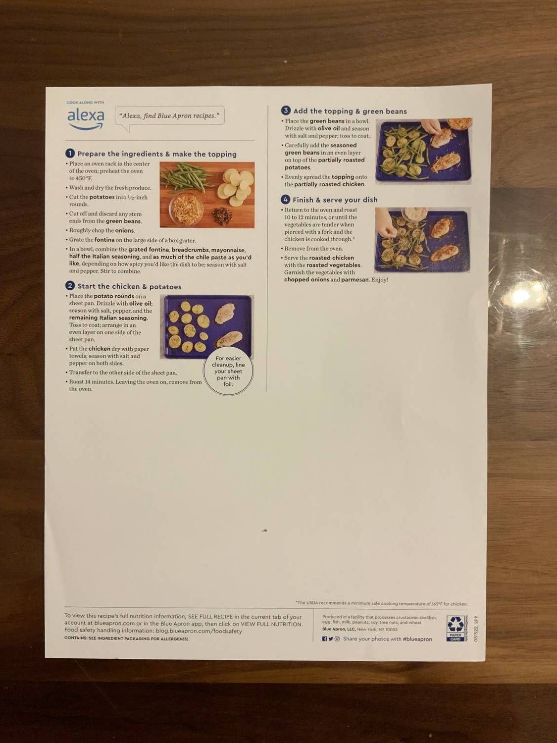 Recipe card back