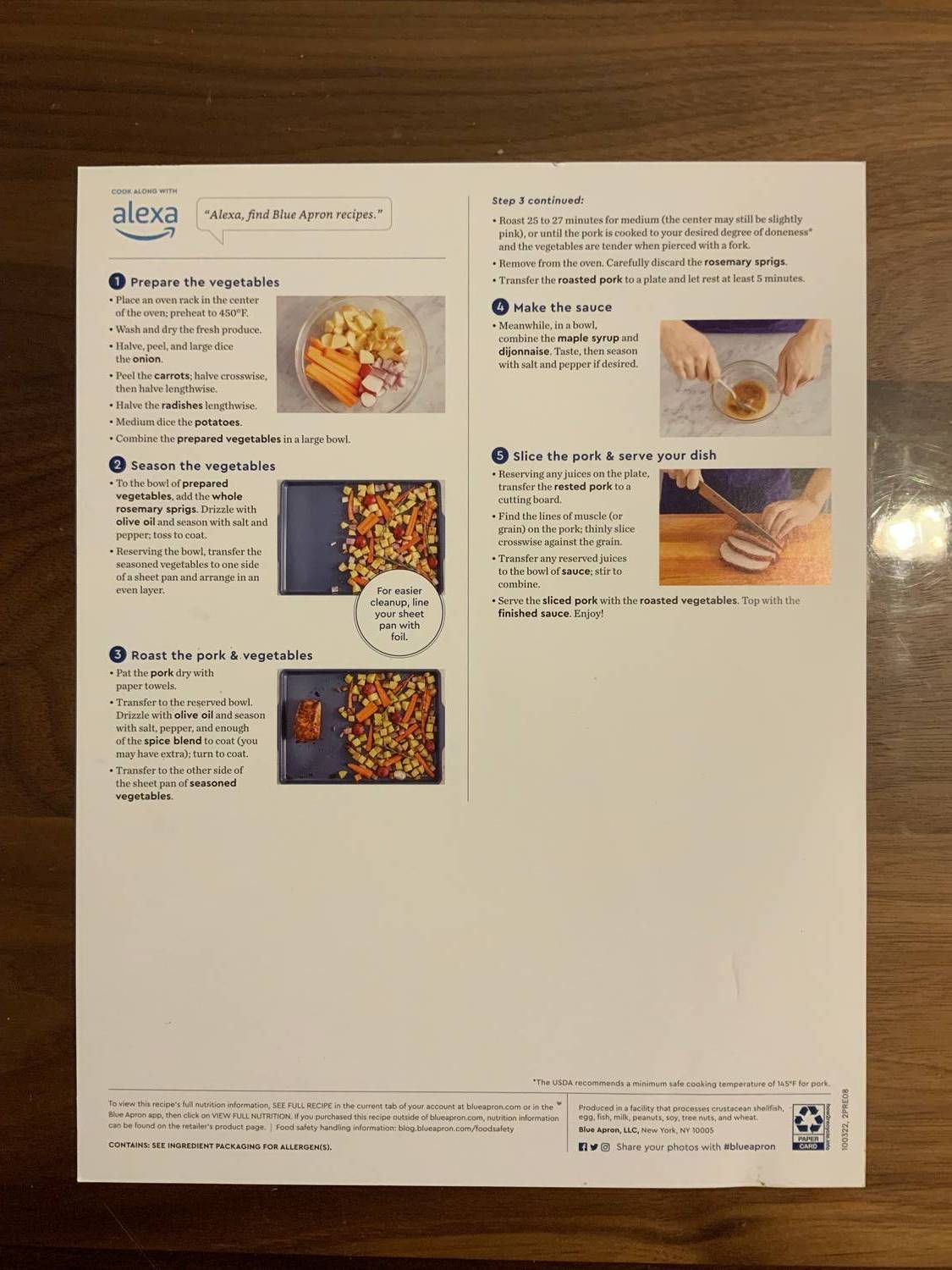 Recipe card back