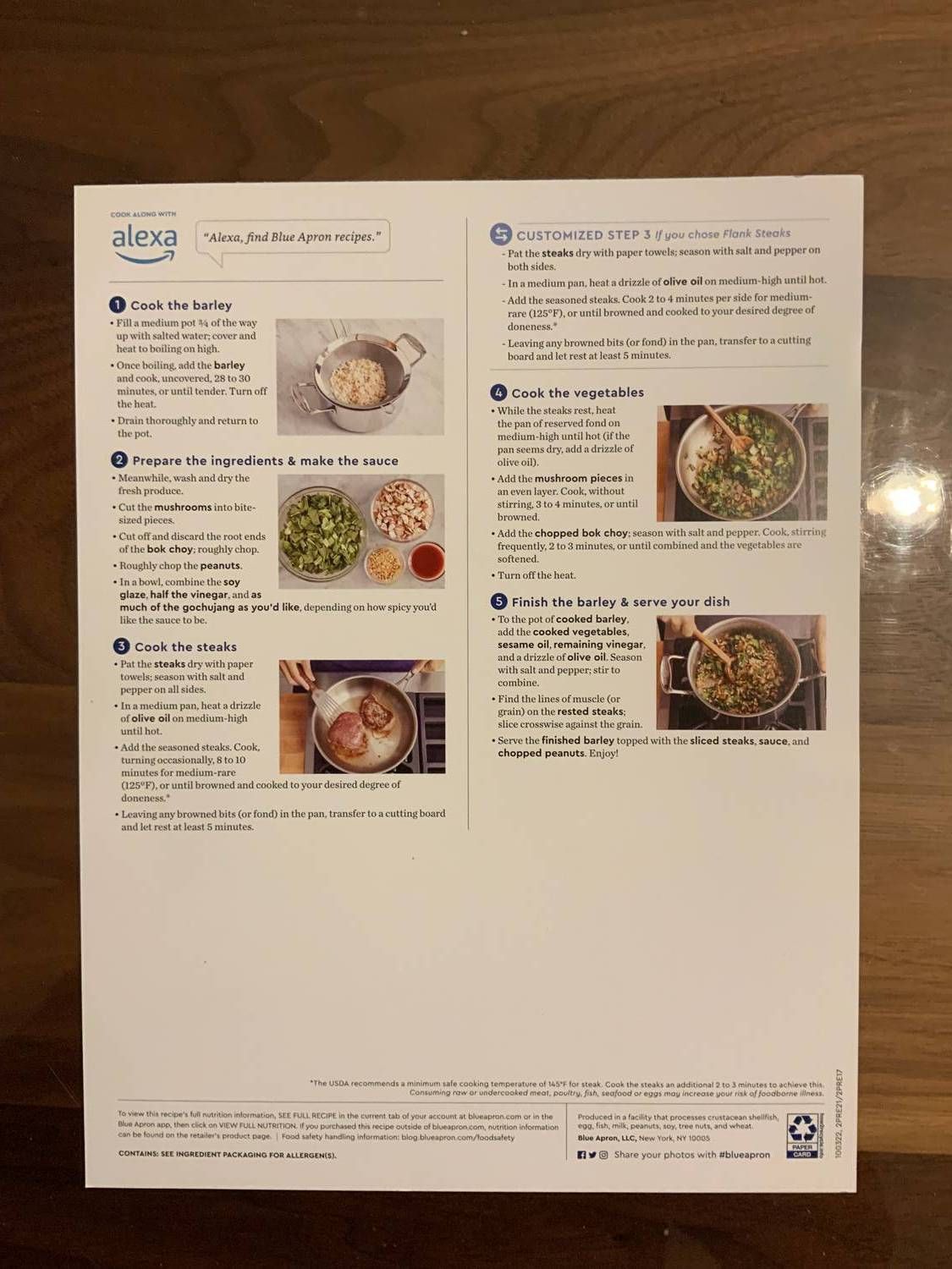 Recipe card back