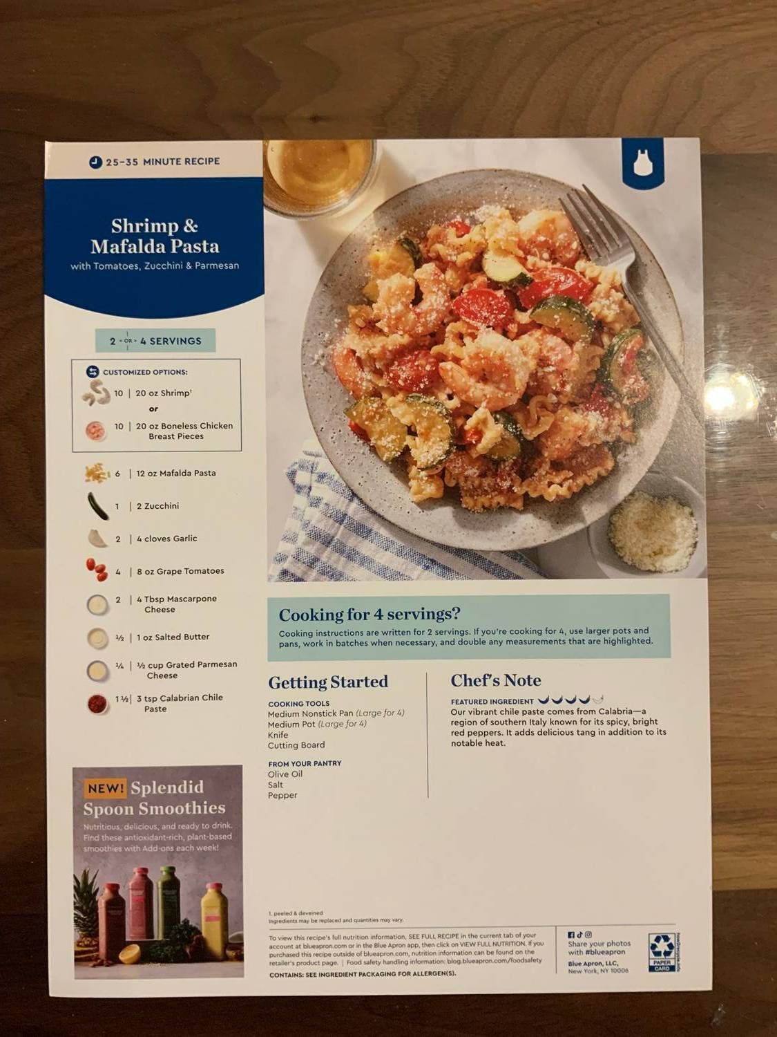 Recipe card front