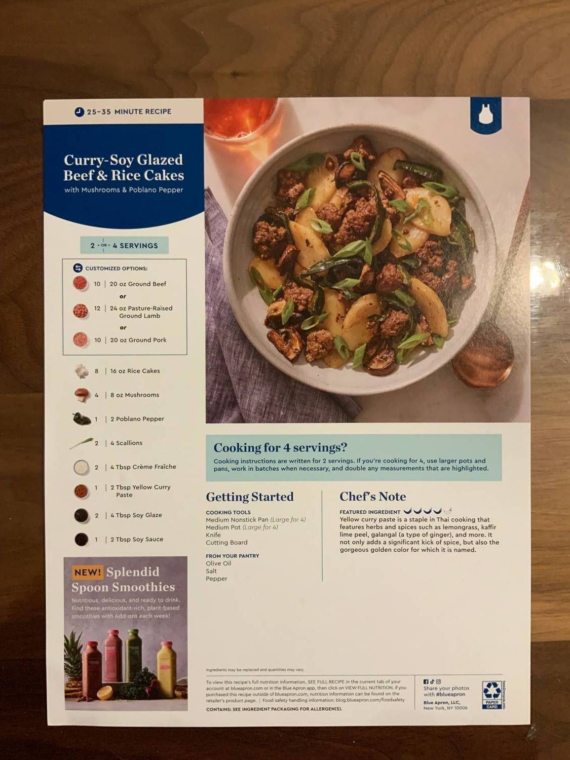 Recipe card front