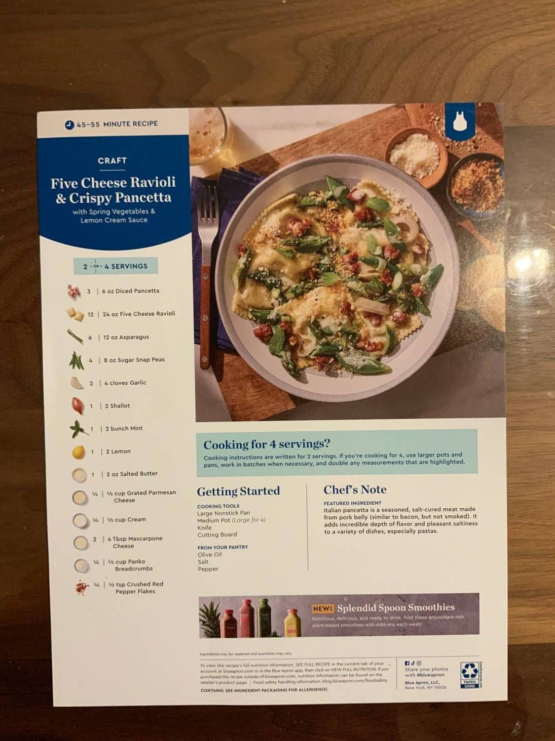 Recipe card front