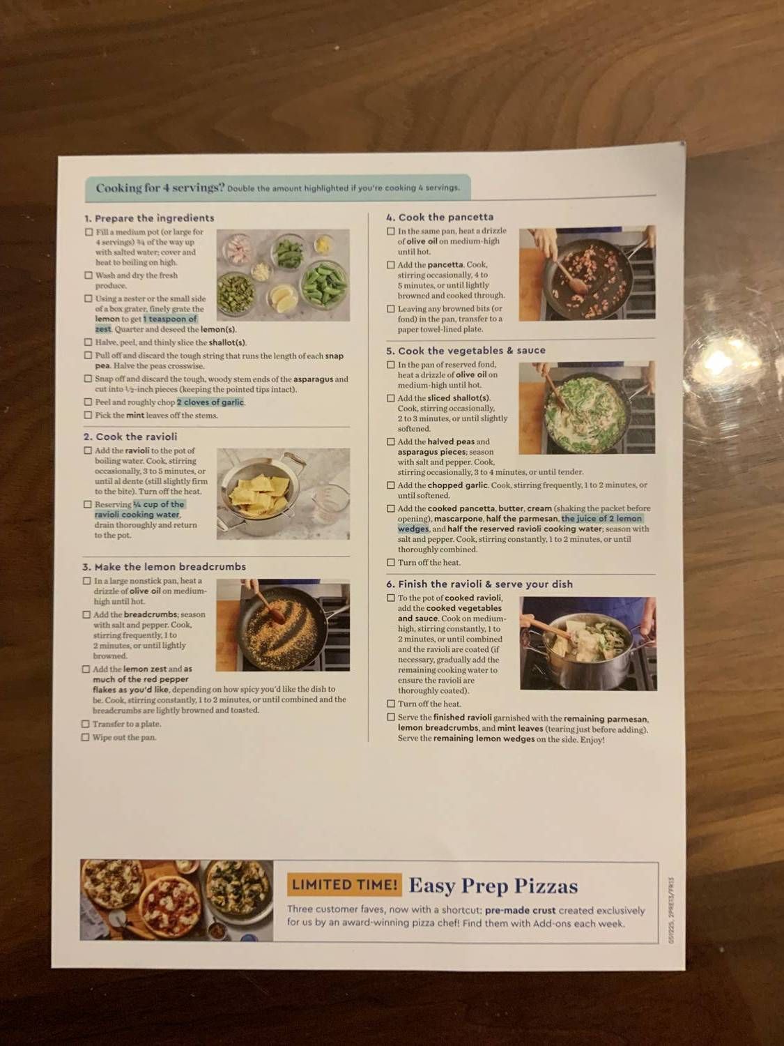 Recipe card back