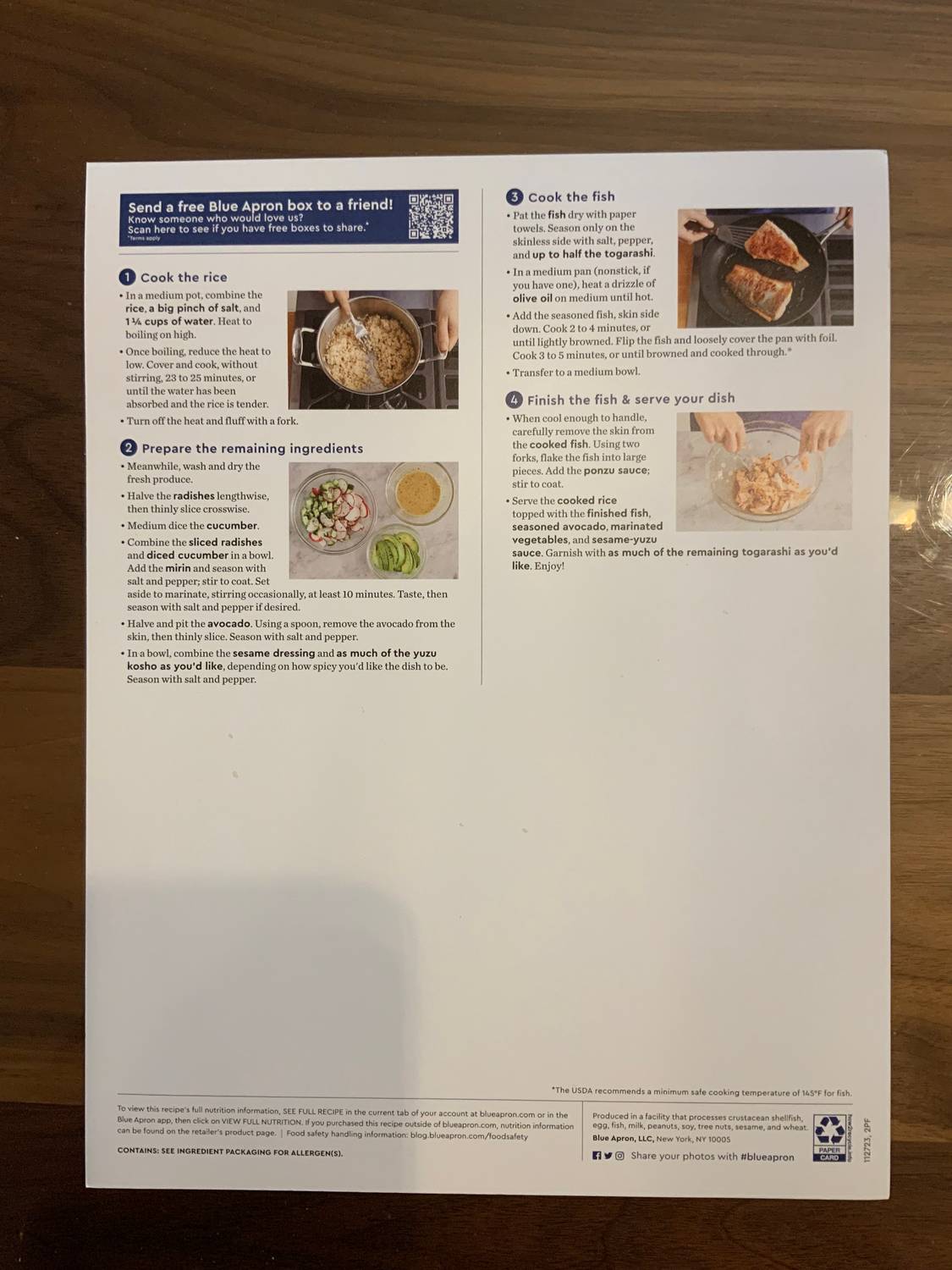 Recipe card back