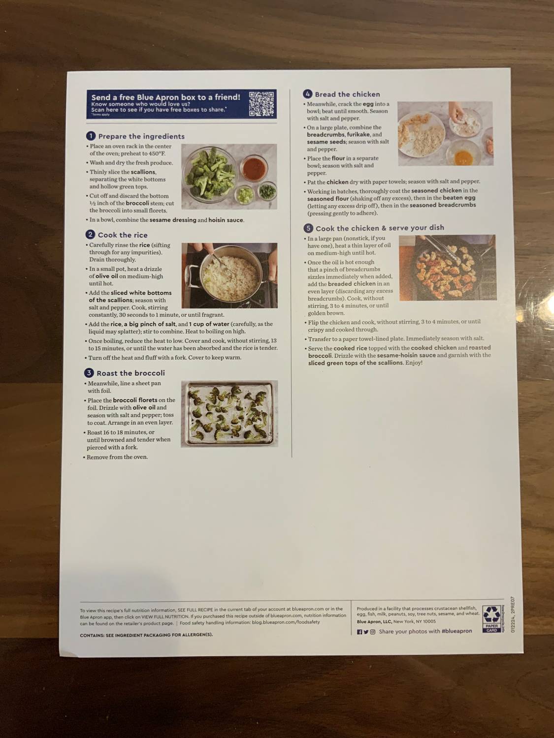 Recipe card back