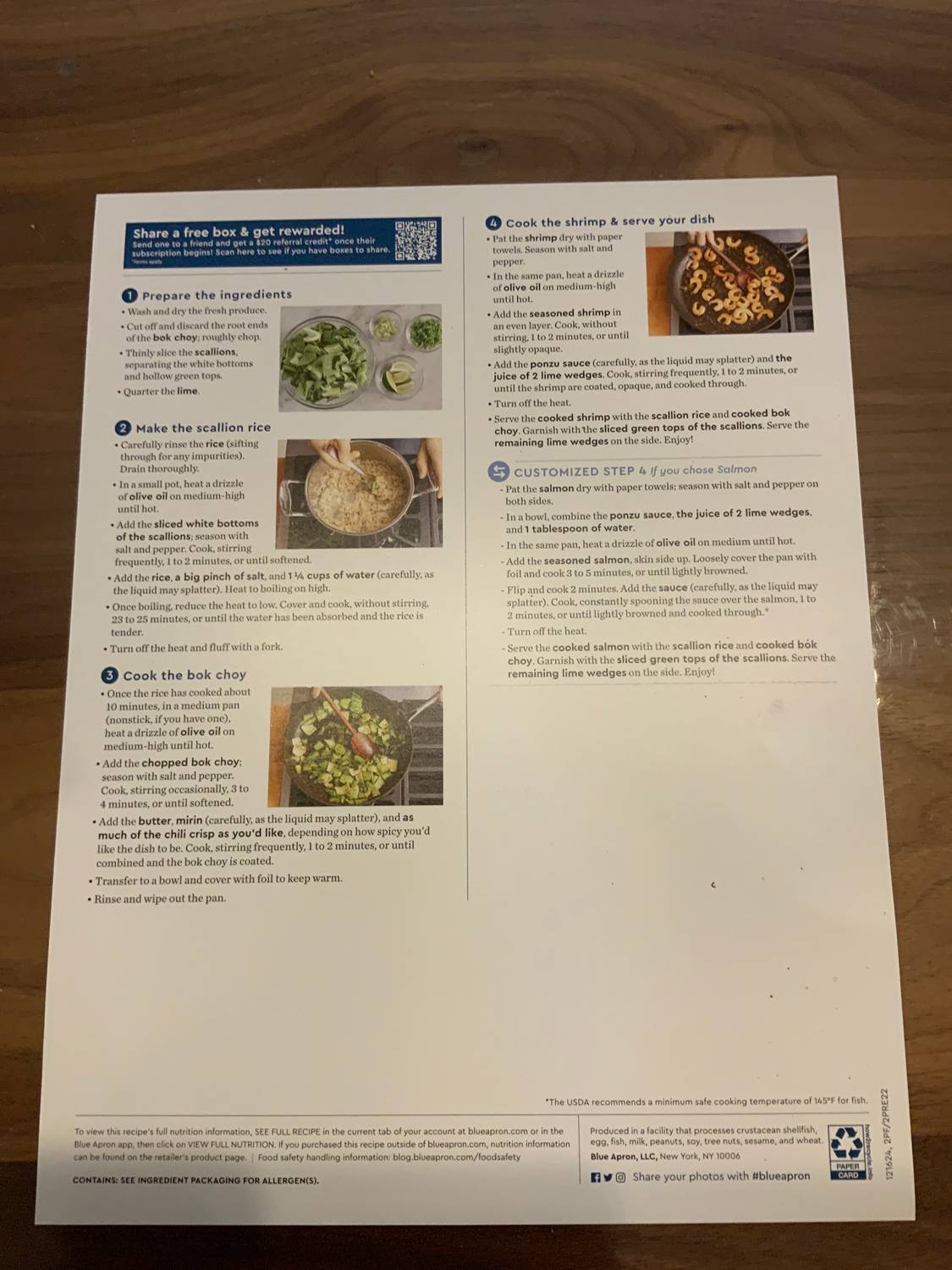 Recipe card back