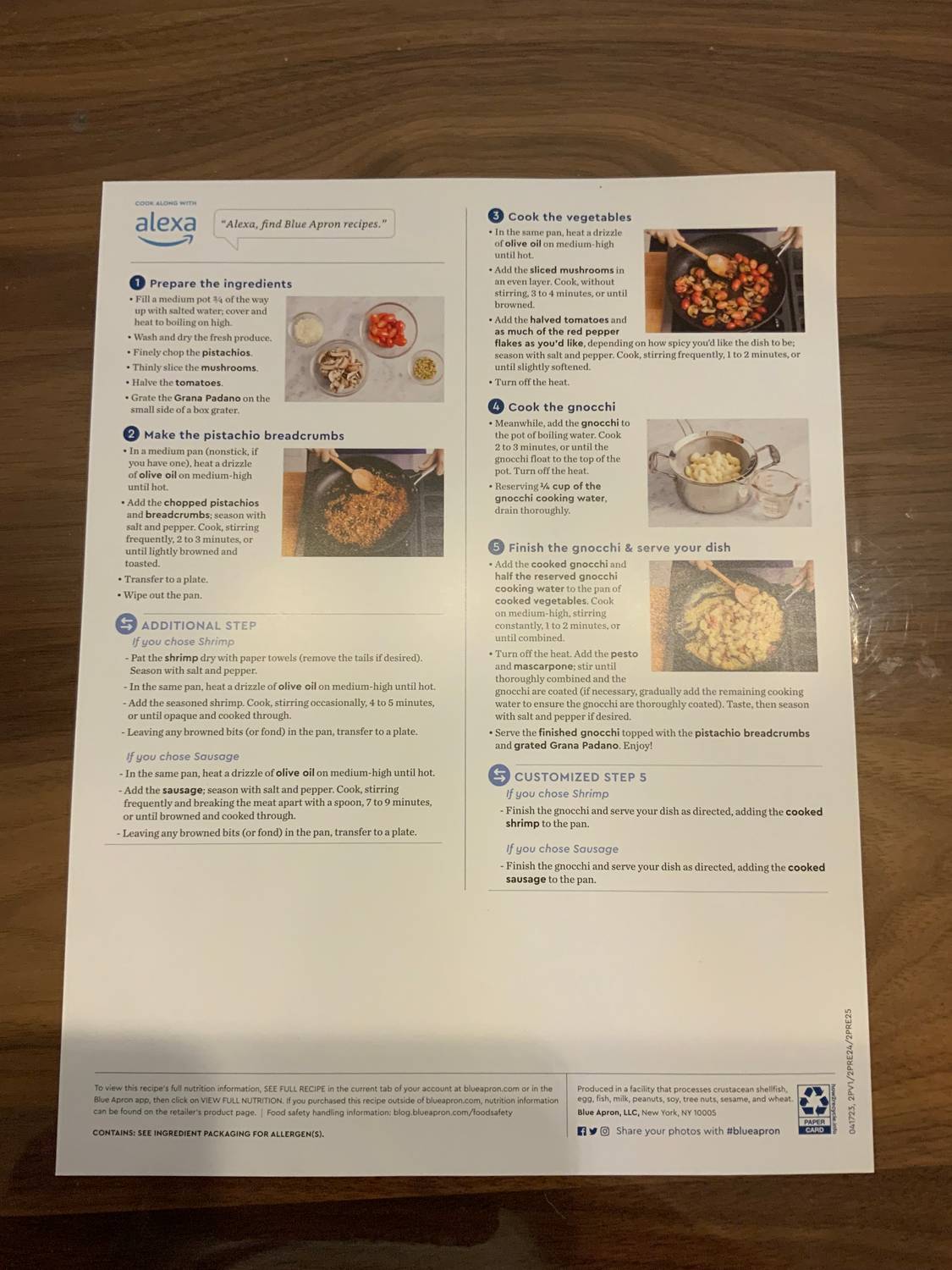 Recipe card back