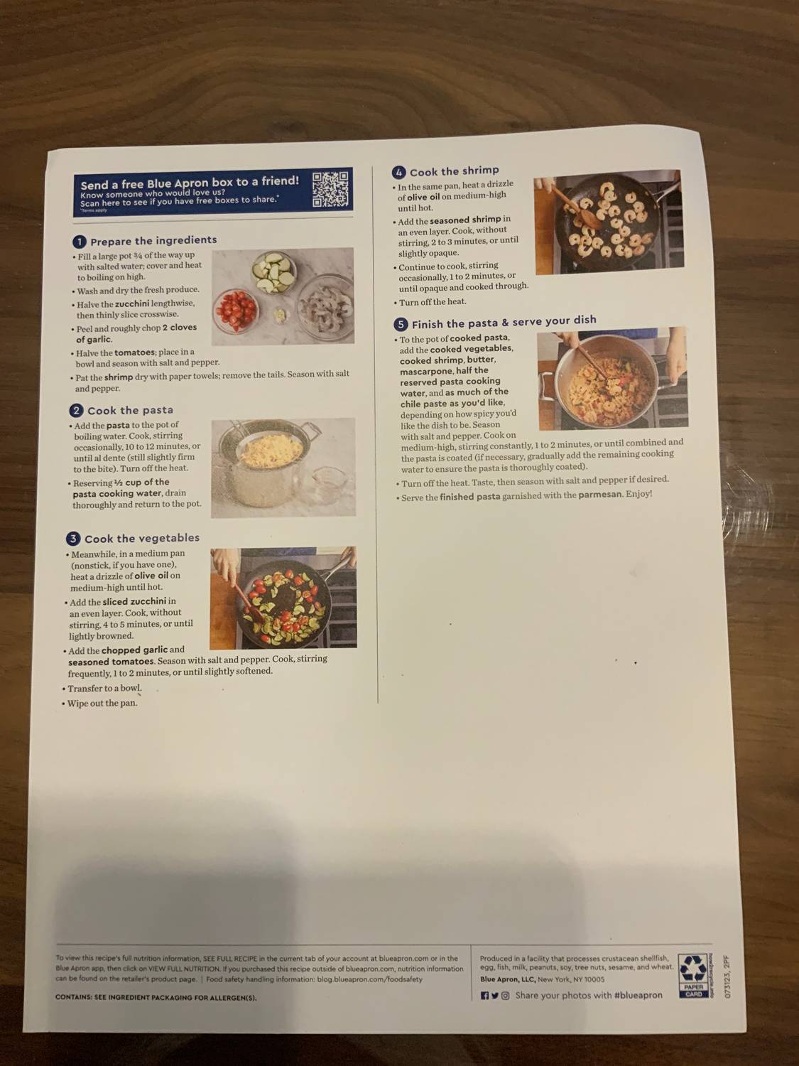 Recipe card back
