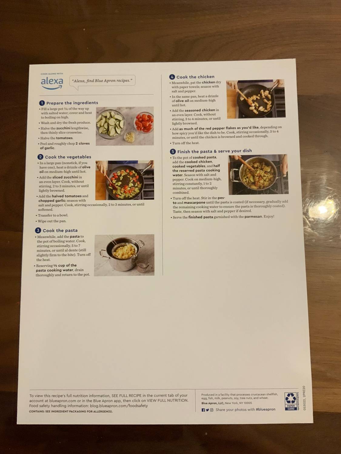 Recipe card back