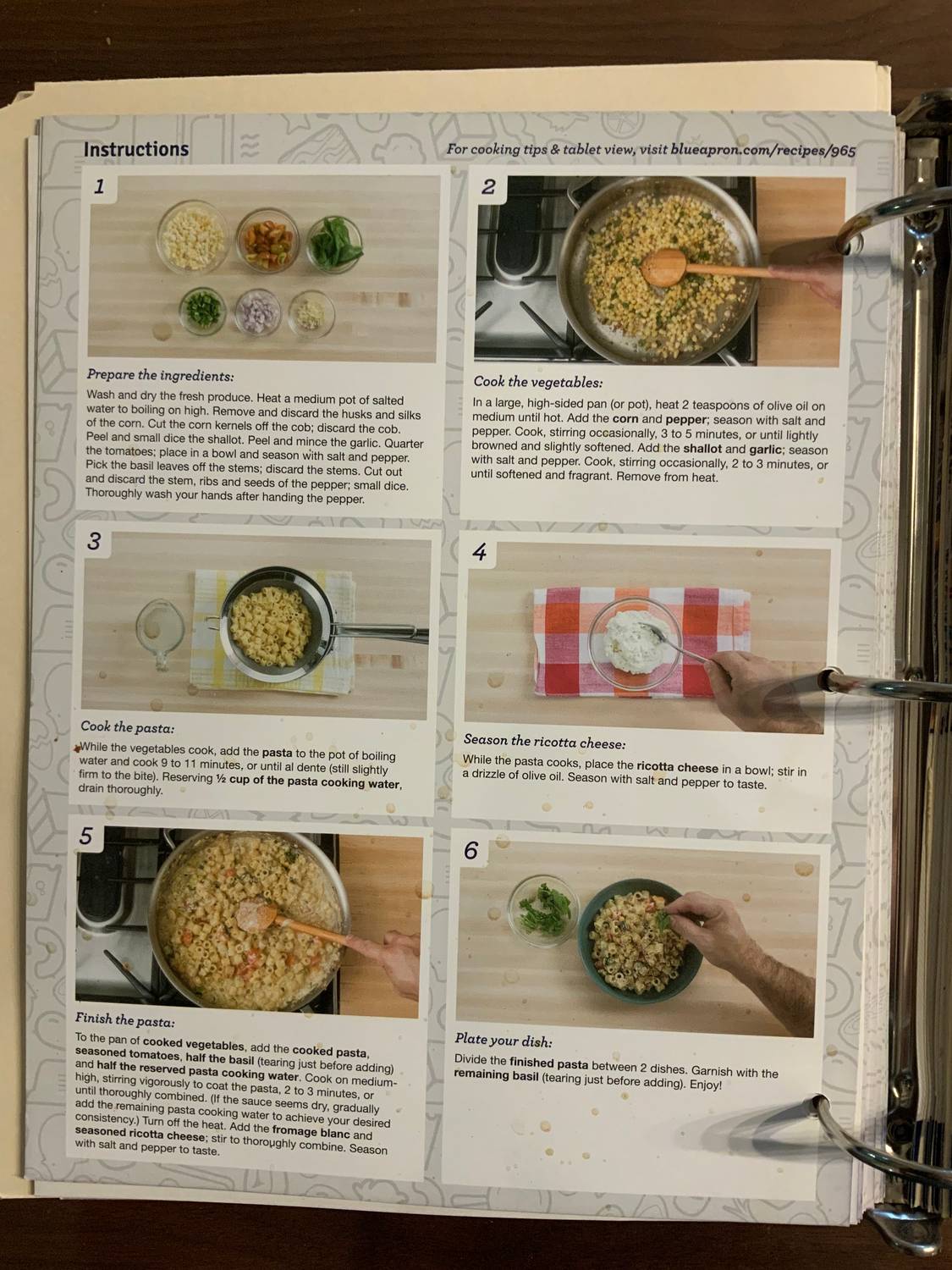 Recipe card back