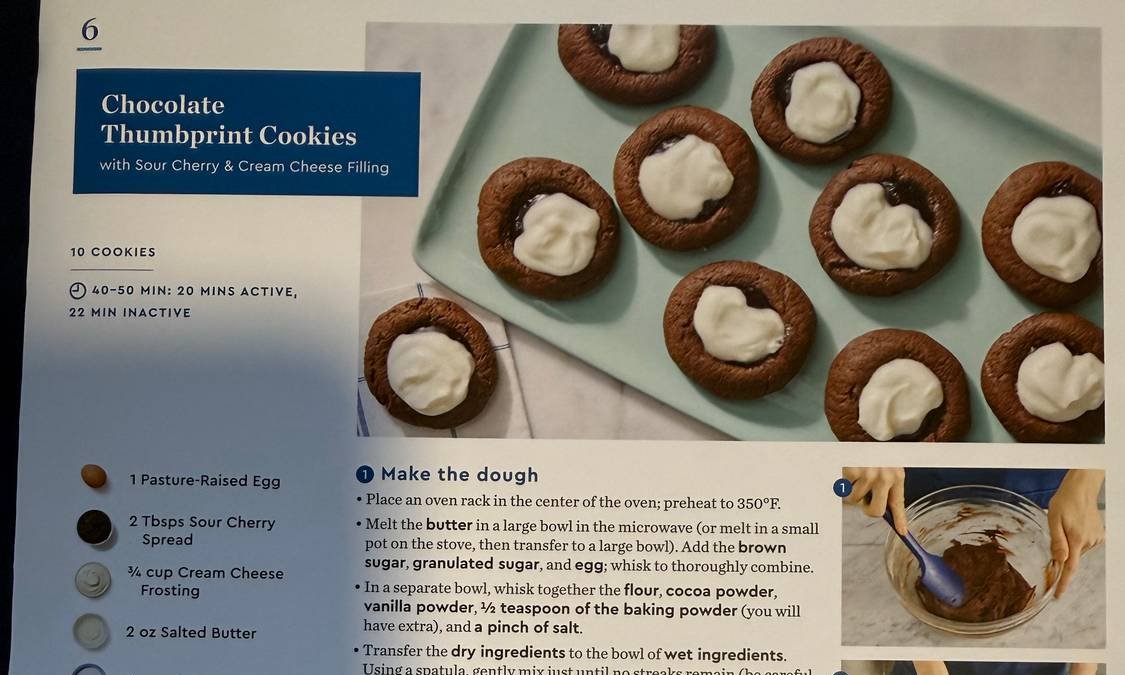 Chocolate Thumbprint Cookies