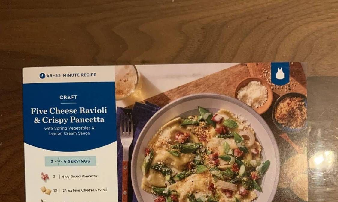 Five Cheese Ravioli & Crispy Pancetta