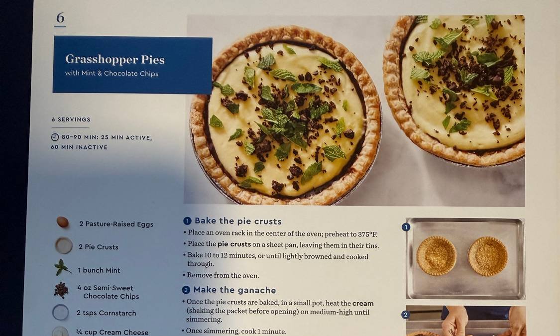 Grasshopper Pies
